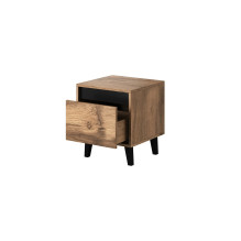 NORD bedside table 2 pcs. 40x38x45 cm oak wotan / anthracite