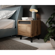 NORD bedside table 2 pcs. 40x38x45 cm oak wotan / anthracite