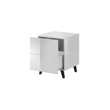 Cama bedside table REJA white gloss / white gloss