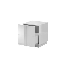 Cama bedside table REJA white gloss / white gloss