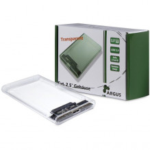 HDD dėklas Argus GD-25000, USB 3.0, skaidrus