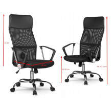 Topeshop NEMO CHAIR BLACK biuro / kompiuterio kėdė Paminkštinta sėdynė Tinklinis atlošas