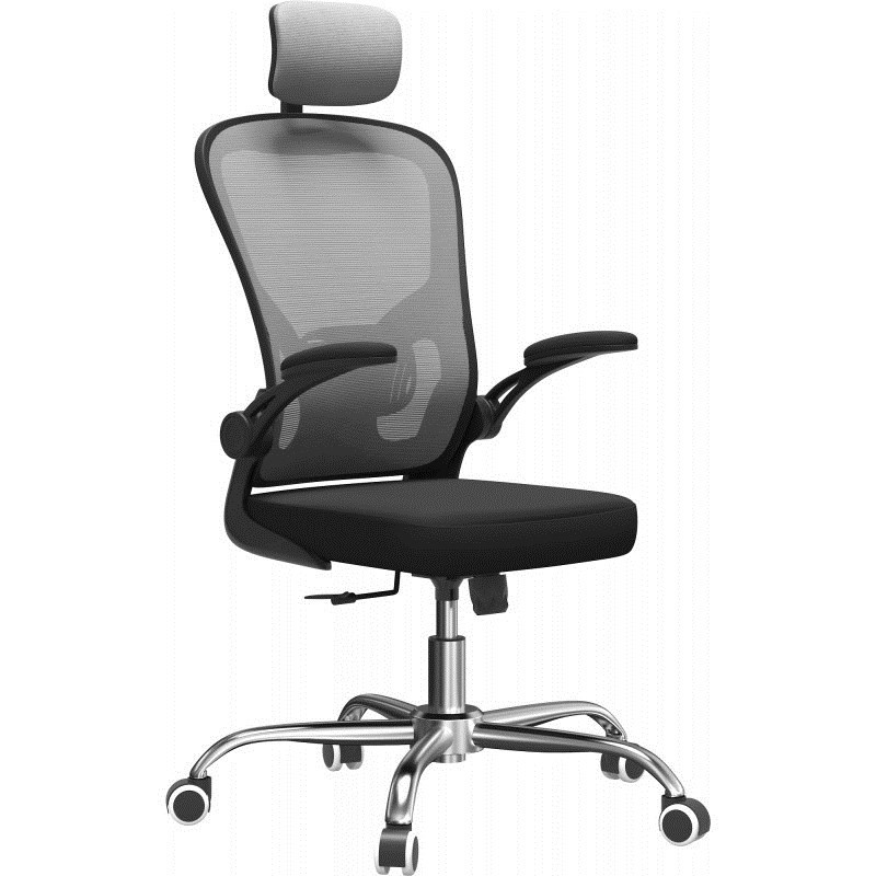 Topeshop FOTEL DORY SZARY office / computer chair Padded seat Mesh backrest