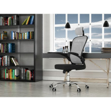 Topeshop FOTEL DORY SZARY office / computer chair Padded seat Mesh backrest