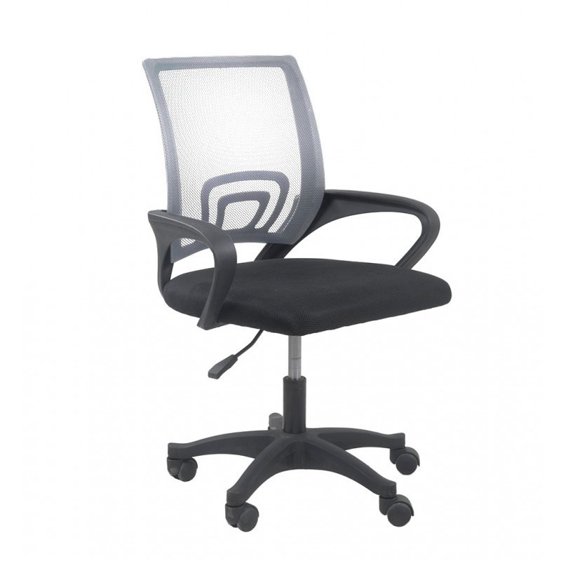 Topeshop FOTEL MORIS SZARY office / computer chair Padded seat Mesh backrest