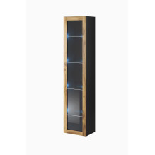 Cama glass-case VIGO '180' 180 / 40 / 30 black / wotan oak