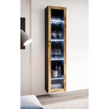 Cama glass-case VIGO '180' 180 / 40 / 30 black / wotan oak