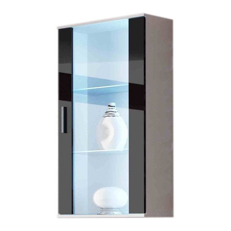 Cama hanging display cabinet SOHO white / black gloss