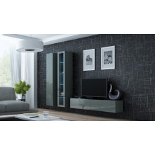 Cama Glass-case VIGO '180' 180 / 40 / 30 grey / grey gloss