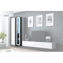 Cama Glass-case VIGO '180' 180 / 40 / 30 grey / white gloss