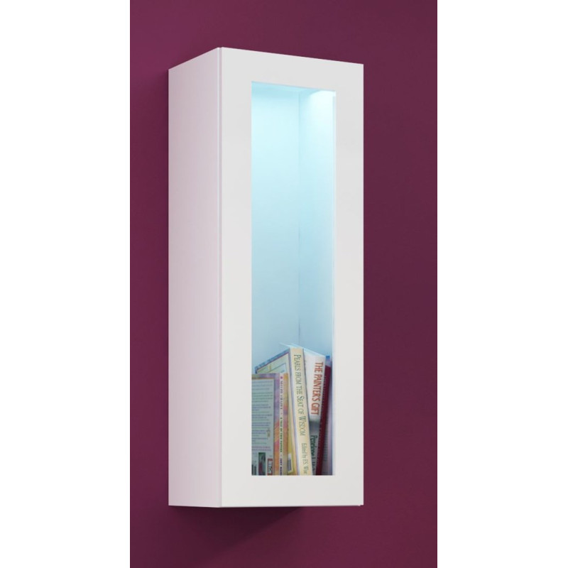 Cama Cabinet VIGO &quot;90&quot; glass 90 / 35 / 32 white / white gloss