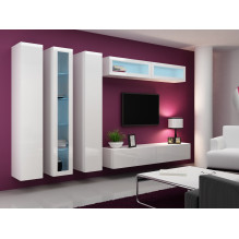 Cama Cabinet VIGO &quot;90&quot; glass 90 / 35 / 32 white / white gloss