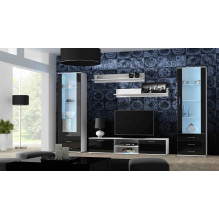 Cama display cabinet SOHO S1 white / black gloss