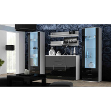 Cama display cabinet SOHO S1 white / black gloss