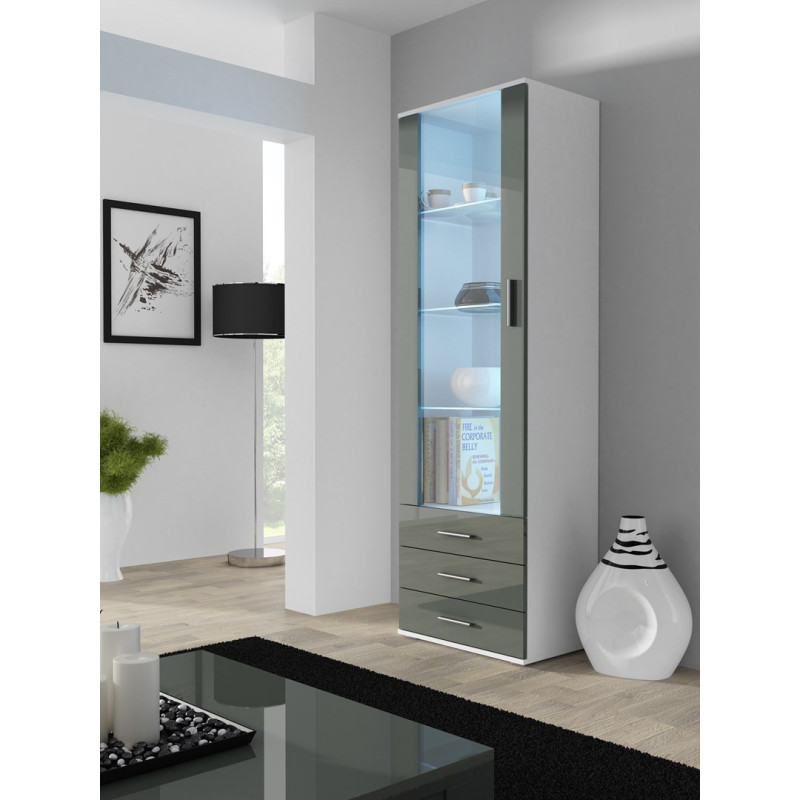 Cama display cabinet SOHO S1 white / grey gloss