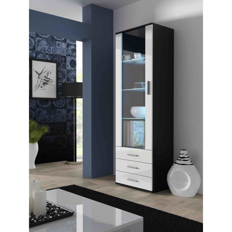 Cama display cabinet SOHO S1 black / white gloss