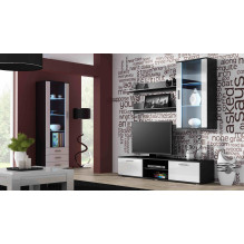 Cama display cabinet SOHO S1 black / white gloss