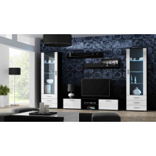 Cama display cabinet SOHO S1 black / white gloss