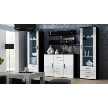 Cama display cabinet SOHO S1 black / white gloss