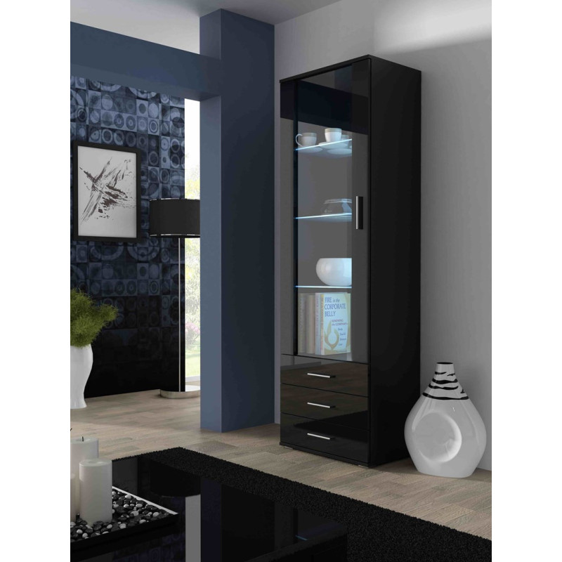 Cama display cabinet SOHO S1 black / black gloss