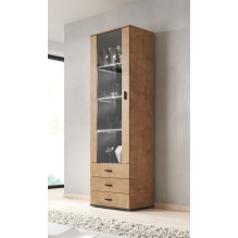 Cama display cabinet SOHO S1 lefkas oak / black