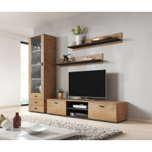 Cama display cabinet SOHO S1 lefkas oak / black