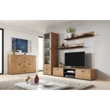 Cama display cabinet SOHO S1 lefkas oak / black