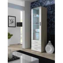 Cama display cabinet SOHO S1 sonoma oak / white gloss