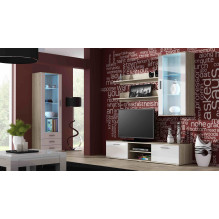 Cama display cabinet SOHO S1 sonoma oak / white gloss