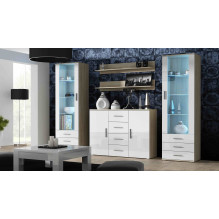 Cama display cabinet SOHO S1 sonoma oak / white gloss