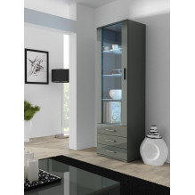 Cama display cabinet SOHO S1 grey / grey gloss