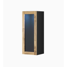 Cama cabinet VIGO &quot;90&quot; glass 90 / 35 / 32 black / wotan oak