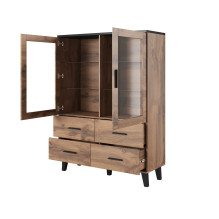 Cama display cabinet LOTTA 2D4D wotan oak + mat black