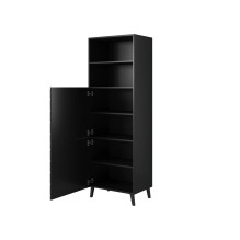 Cabinet ABETO 60x40x176.5 cm gloss black / black