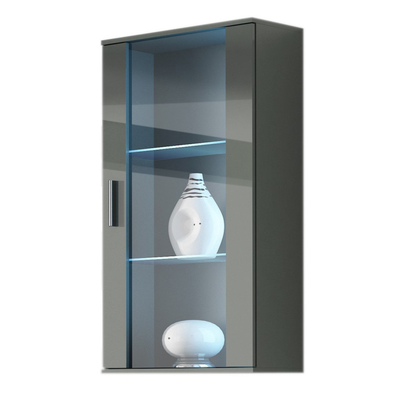 Cama hanging display cabinet SOHO grey / grey gloss