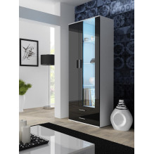 Cama display cabinet SOHO S6 2D2S white / black gloss