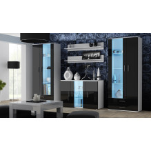 Cama display cabinet SOHO S6 2D2S white / black gloss