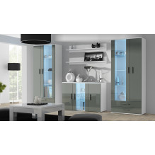 Cama display cabinet SOHO S6 2D2S white / grey gloss