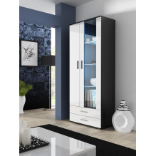 Cama display cabinet SOHO S6 2D2S black / white gloss