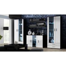 Cama display cabinet SOHO S6 2D2S black / white gloss