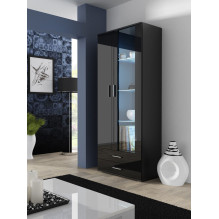 Cama display cabinet SOHO S6 2D2S black / black gloss