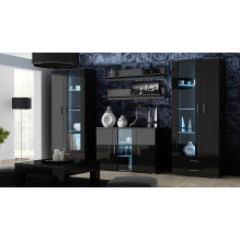 Cama display cabinet SOHO S6 2D2S black / black gloss