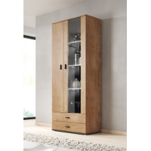 Cama display cabinet SOHO S6 2D2S lefkas oak / black