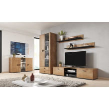 Cama display cabinet SOHO S6 2D2S lefkas oak / black