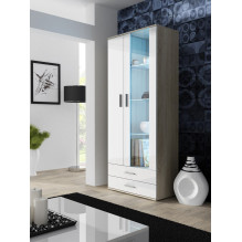 Cama display cabinet SOHO S6 2D2S sonoma oak / white gloss