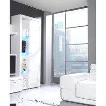 Cama high display cabinet SAMBA white / white gloss