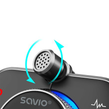 SAVIO FM transmitter, Bluetooth 5.0, QC / PD 3.0 charger, ENC, AUX OUT, Micro SD, TR-14, black