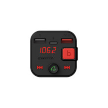 SAVIO FM siųstuvas, Bluetooth 5.3, QC 3.0 įkroviklis, LED ekranas, žemųjų dažnių stiprinimas, TR-15, juoda