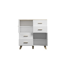 Cama Sideboard LOTTA 110 2D4S white / sonoma oak