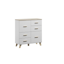 Cama Sideboard LOTTA 110 2D4S white / sonoma oak